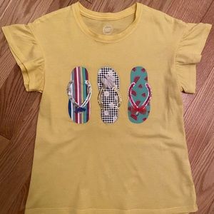 Wonder Nation Girls Tee w/ Flutter Sleeves Sz 7/8